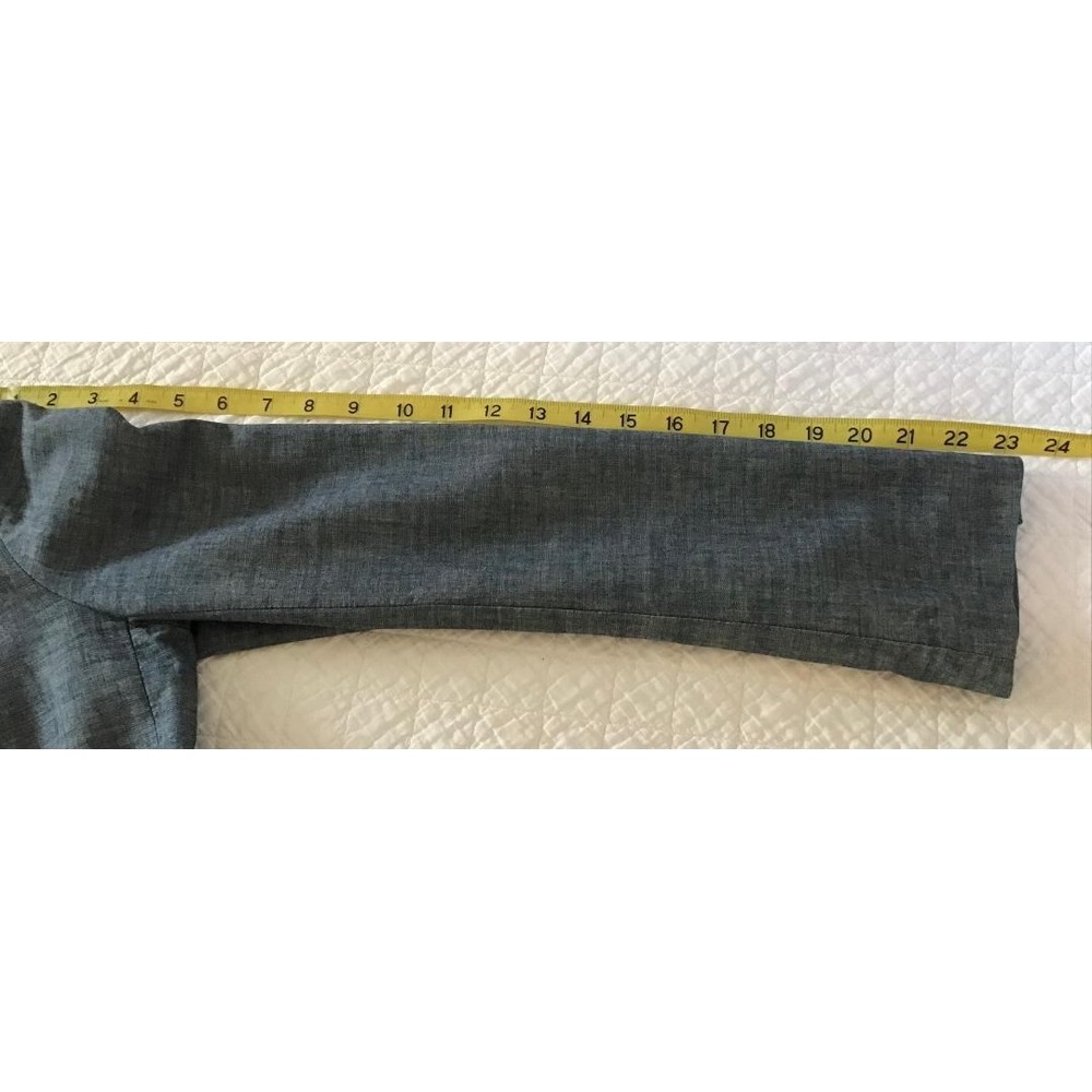 J.Crew Womens Sz 4 Blue Chambray Cotton Blazer Jacket Schoolboy Casual Workwear - Picture 11 of 15